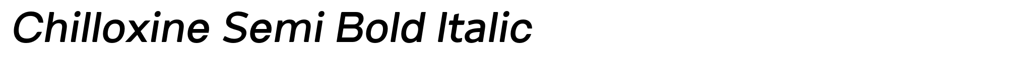 Chilloxine Semi Bold Italic image